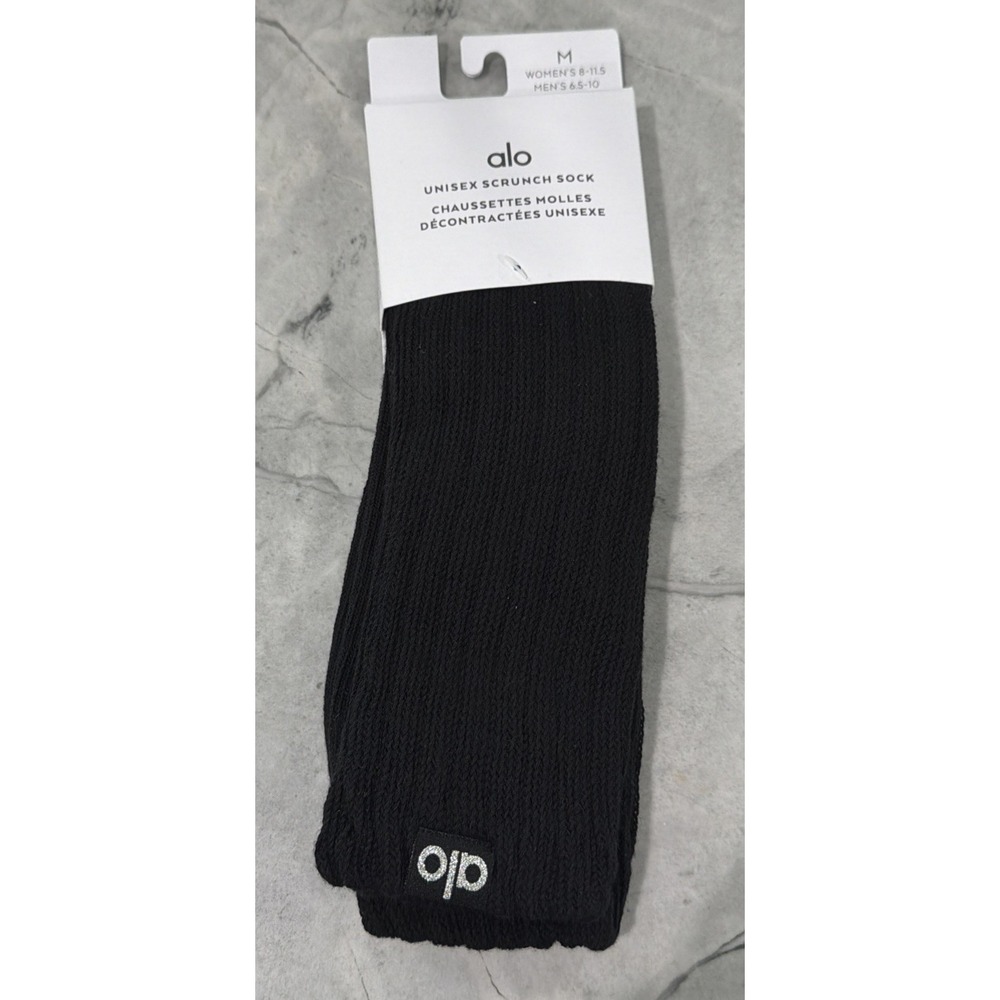 Alo Scrunch Socks M unisex Mid Calf Cotton Blend Breathable Yoga 1 Pair